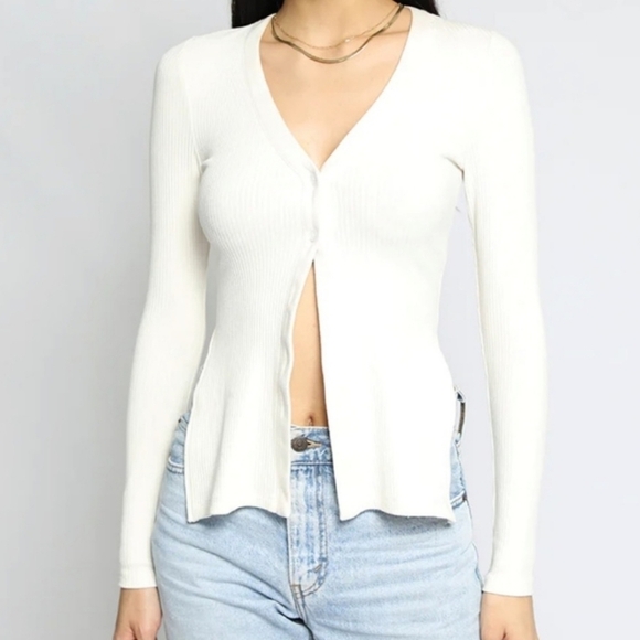 The Range Alloy Ribbed LS Button Down Cream Size S - Picture 1 of 8